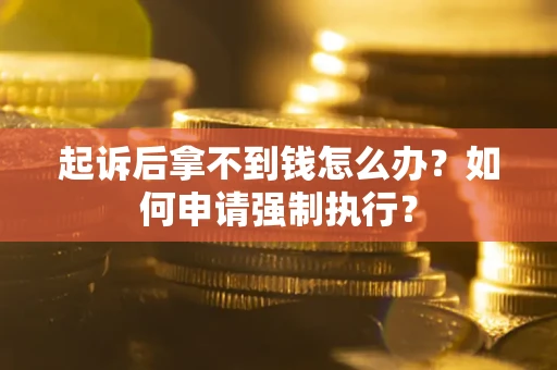 北京起诉后拿不到钱怎么办？如何申请强制执行？
