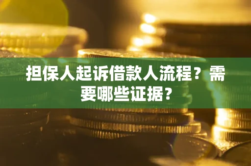 北京担保人起诉借款人流程?需要哪些证据? 北京担保人起诉借款人流程?需要哪些证据?