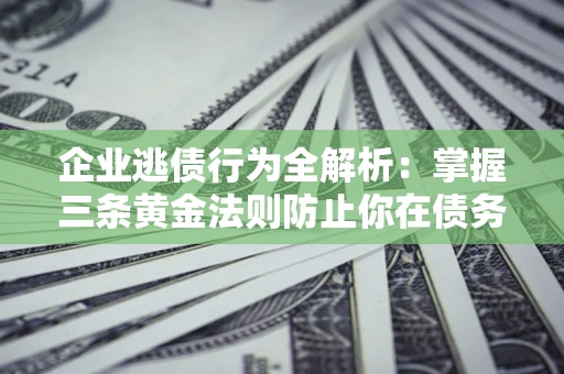 北京企业逃债行为全解析：掌握三条黄金法则防止你在债务乱局中“踩雷”