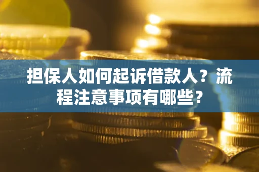 北京担保人如何起诉借款人？流程注意事项有哪些？